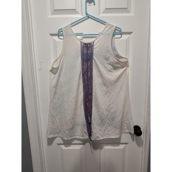 World Unity Women's Sleeveless Strappy Back America Blouse, Red White Blue 1X - Picture 6 of 8
